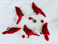 Winter Cardinals Felt Garland