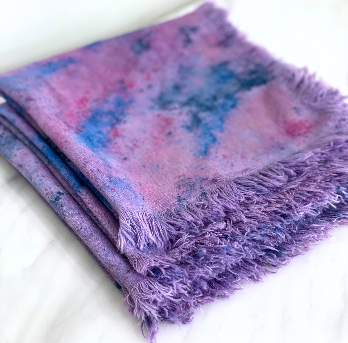 Linen Hand Dyed Napkins- LOVER Inspired - Lavender/Pink/Blue