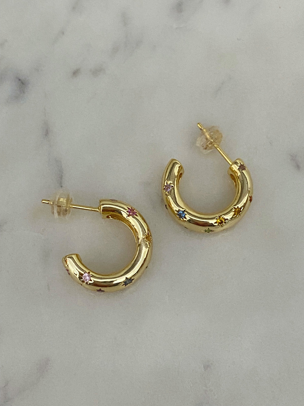 Estela Star Hoop Earrings