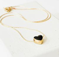 Heart Charm Gold Filled Choker Necklace