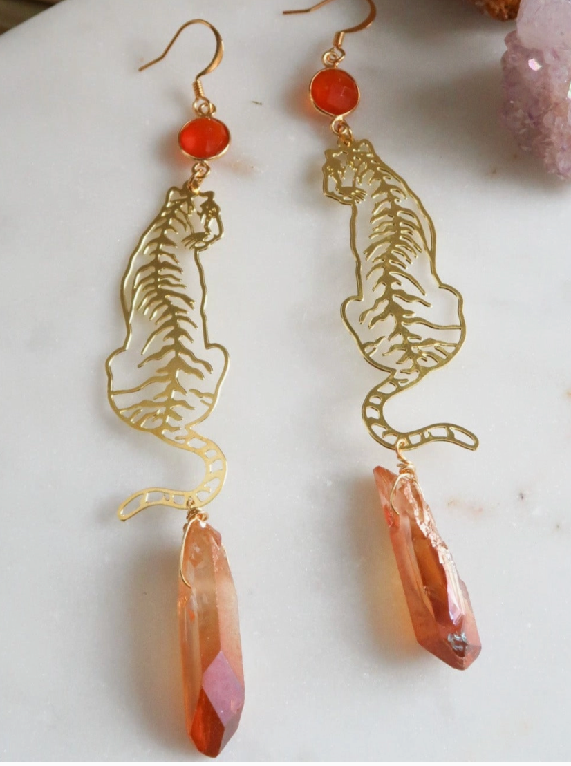 Tiger Animal Spirit Earrings