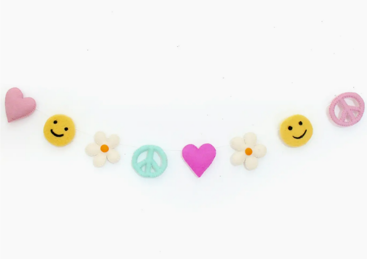 Groovy Love Felt Garland