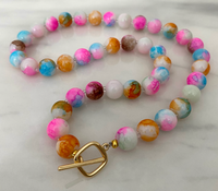 Cotton Candy Skies Beaded Necklace