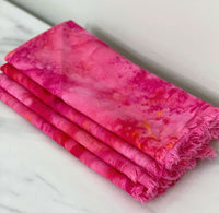 Linen Hand Dyed Napkins- Hot Pink