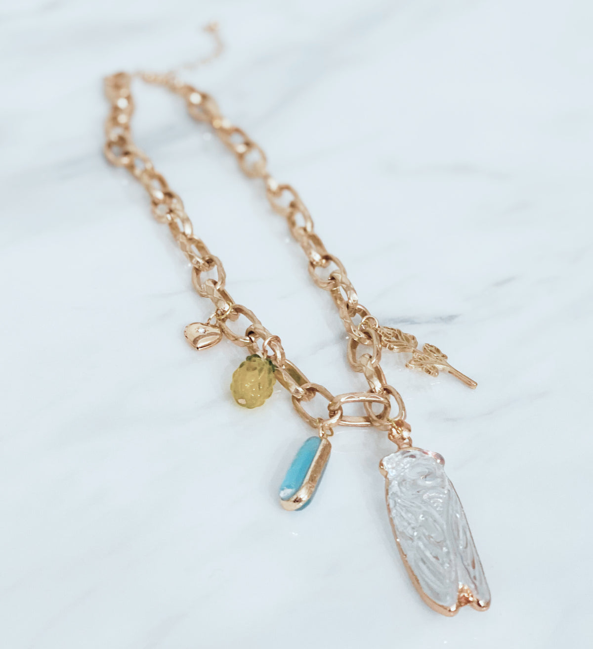 Summer Cicada Charm Necklace