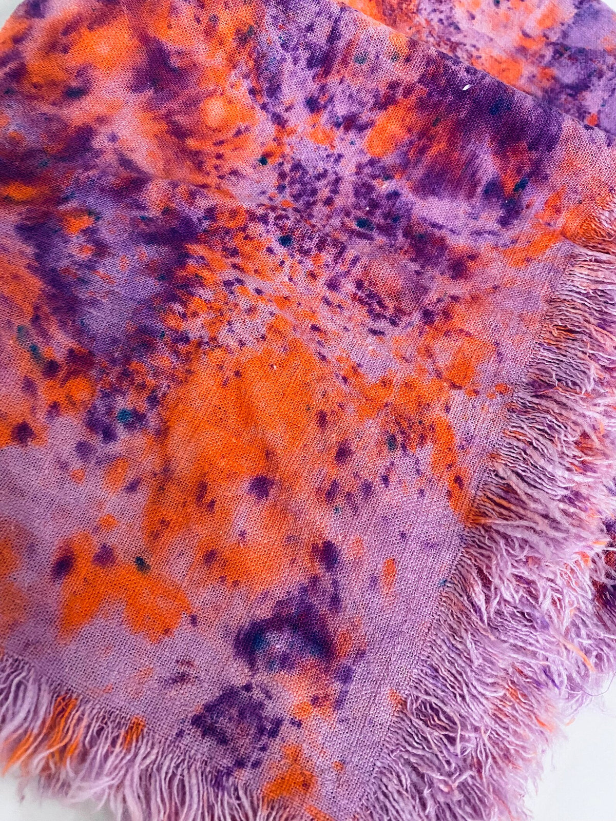 Linen Hand Dyed Napkins- Clemson Tigers Purple + Orange