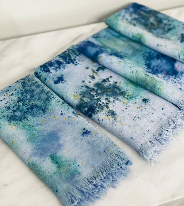 Linen Hand Dyed Napkins- Seaspray