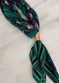 Floral Print Bandana Scarf Necklace