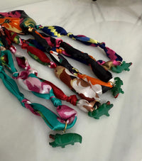 Florida Gator Charm Scarf Necklace
