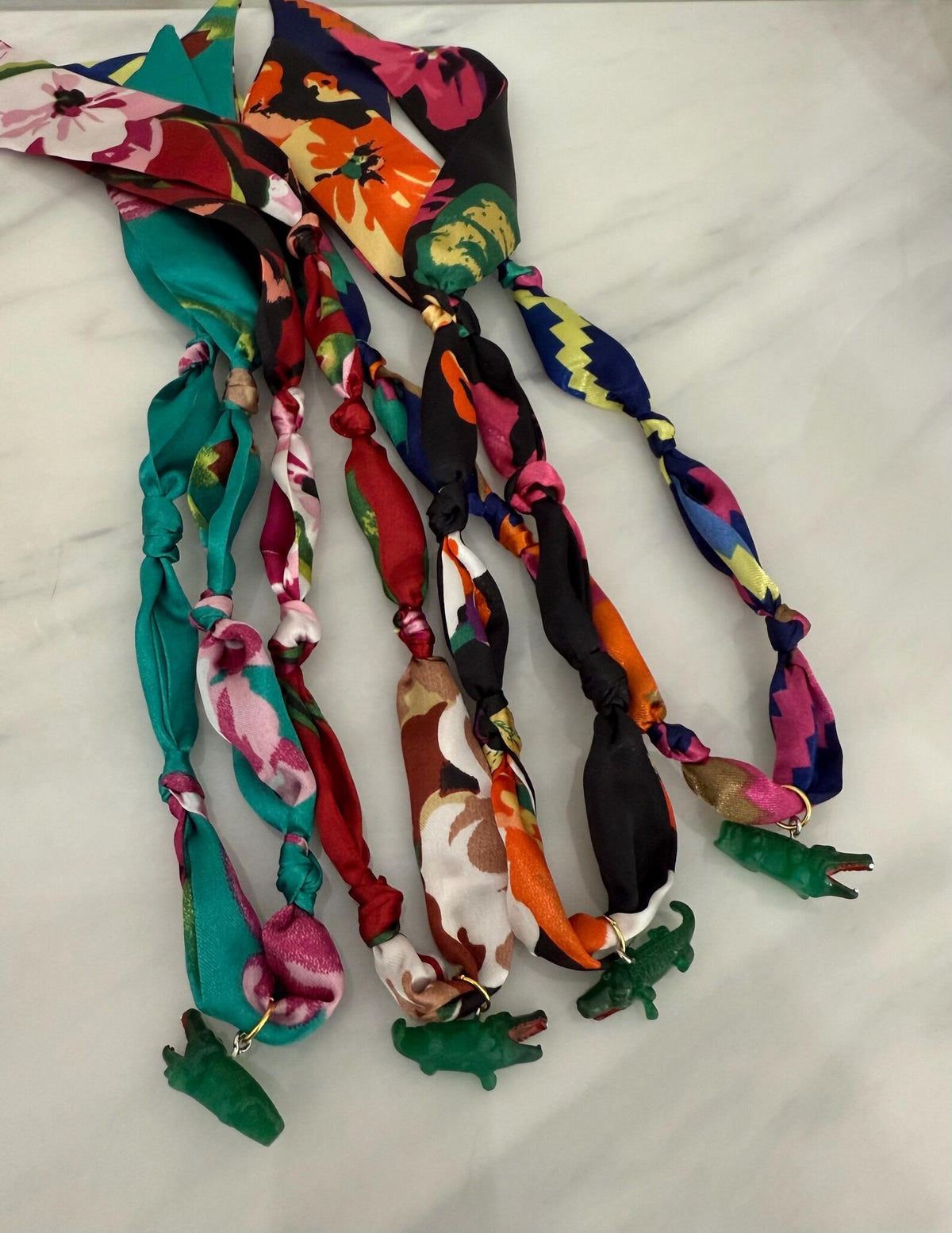 Florida Gator Charm Scarf Necklace