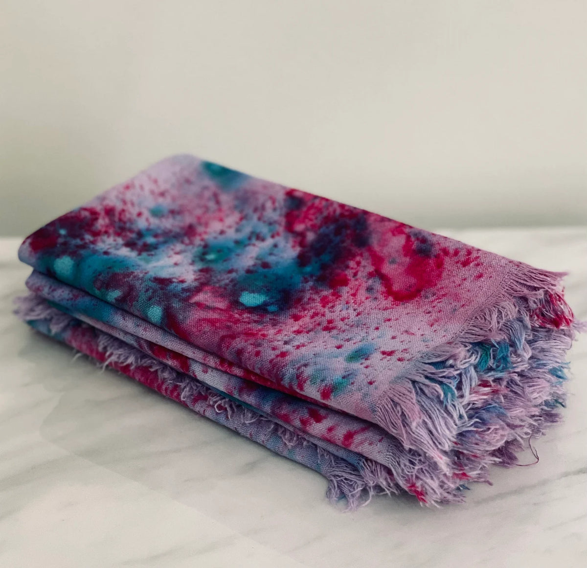 Linen Hand Dyed Napkins- Mermaid