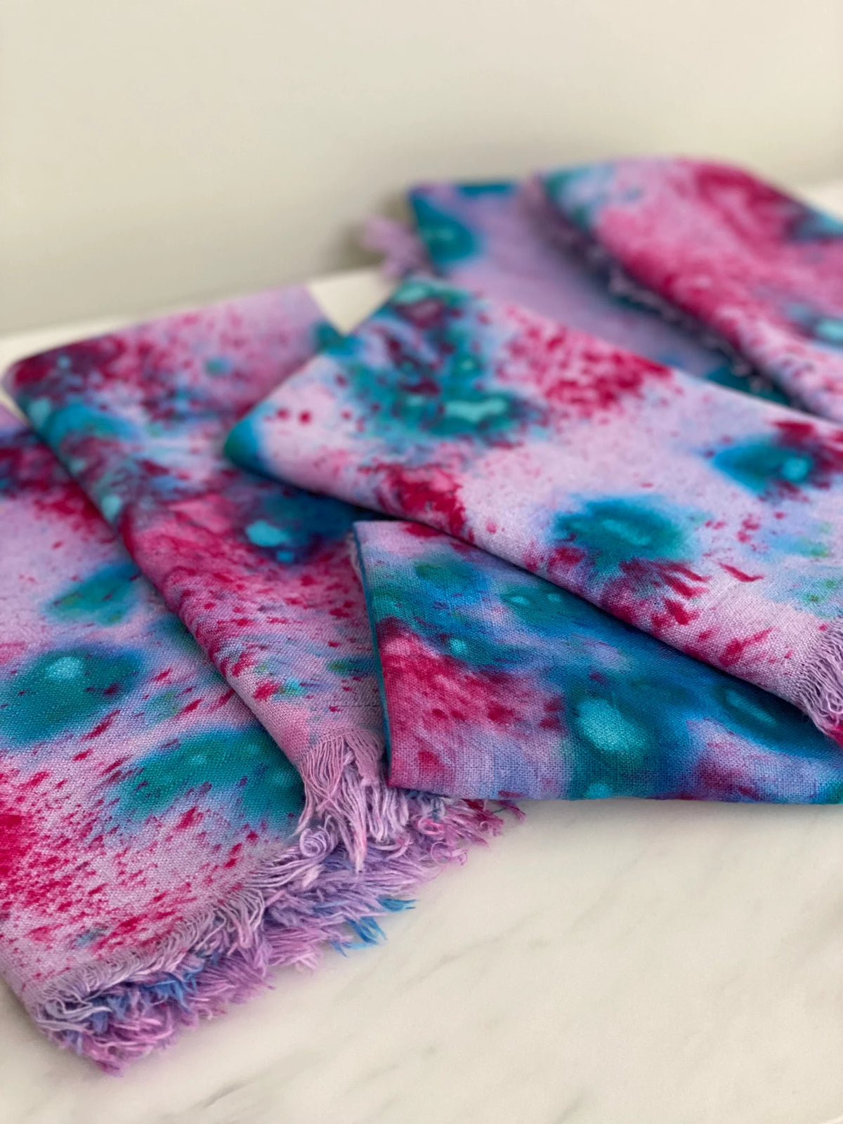 Linen Hand Dyed Napkins- Mermaid