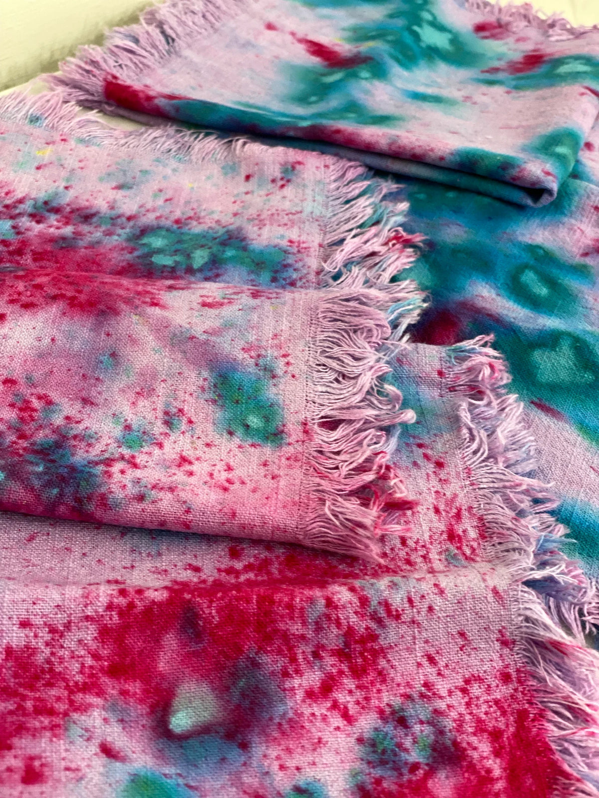 Linen Hand Dyed Napkins- Mermaid