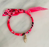 Neon Bandana Charm Bangle Bracelets