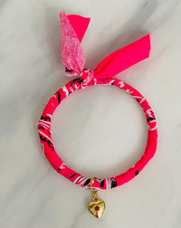 Neon Bandana Charm Bangle Bracelets