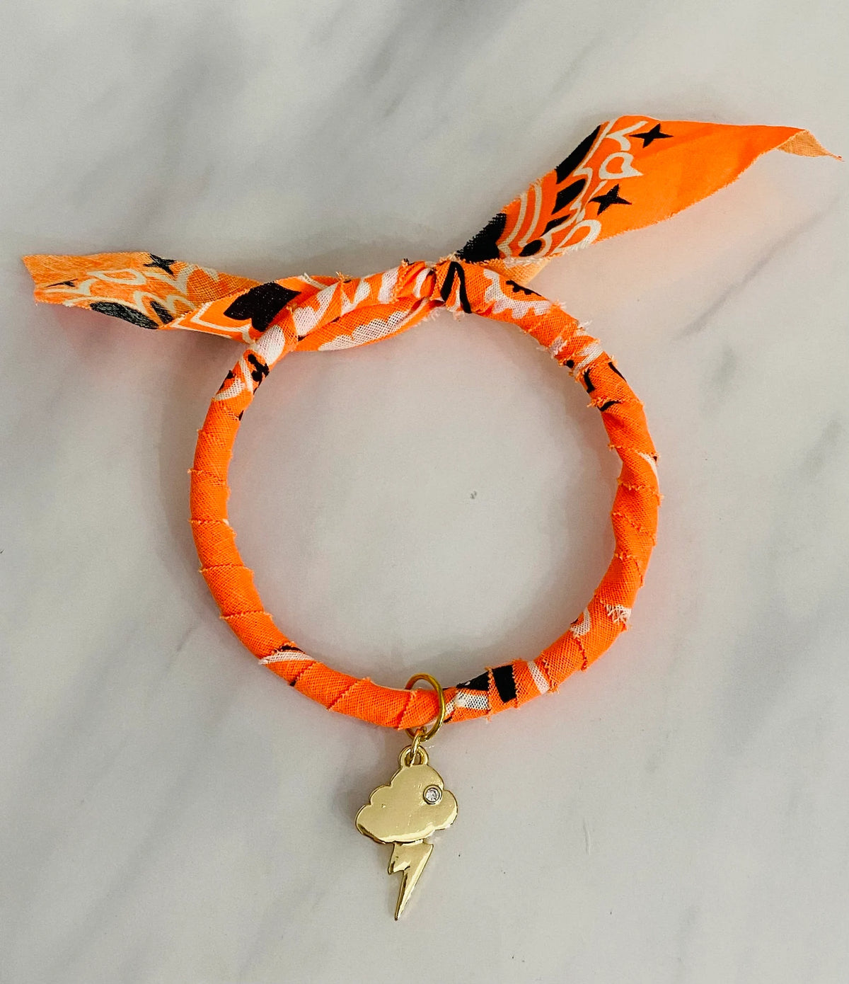 Neon Bandana Charm Bangle Bracelets