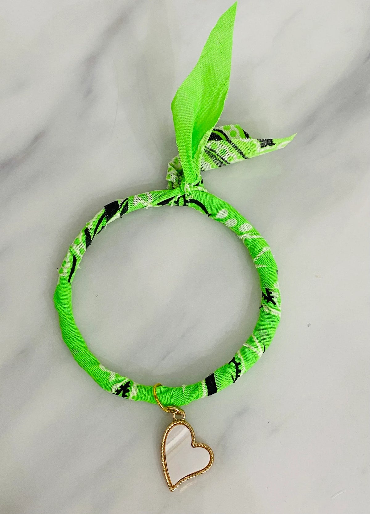 Neon Bandana Charm Bangle Bracelets