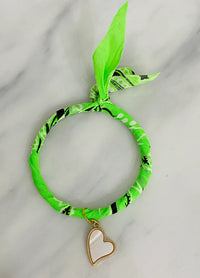 Neon Bandana Charm Bangle Bracelets