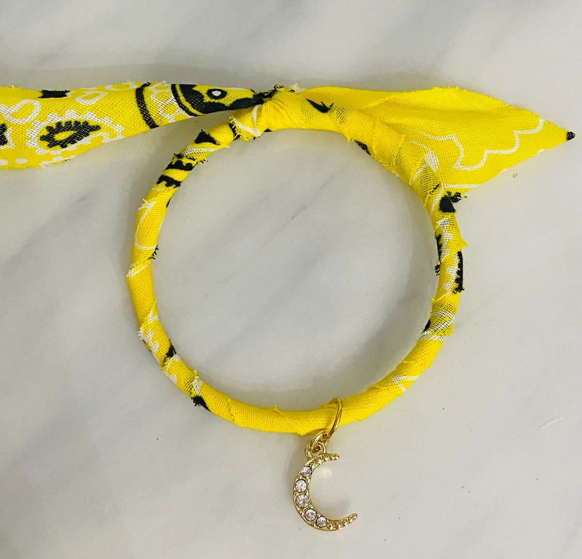 Neon Bandana Charm Bangle Bracelets