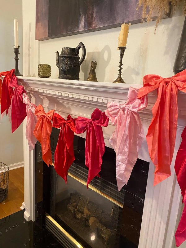 Pink Satin Bow Garland