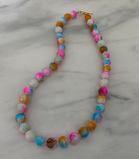 Cotton Candy Skies Beaded Necklace